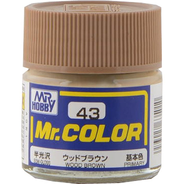 Mr Hobby Mr. Color 43 - Wood Brown (Semi-Gloss/Primary) | 4973028716412