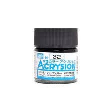 Mr Hobby Acrysion N32 - German Gray (3/4Flat/German Tank)(4973028927252)