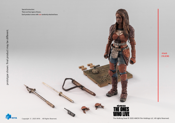 HIYA TOYS Exquisite Mini Series 1/18 Scale The Walking Dead Michonne Action Figure | 6957534203589
