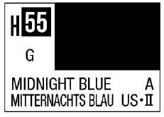 Mr Hobby AQUEOUS HOBBY COLOR - H55 GLOSS MIDNIGHT BLUE (US NAVY AIRCRAFT) | 4973028719314