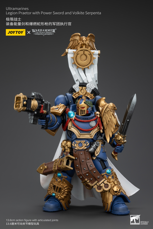 JOYTOY Ultramarines Legion Praetor with Power Sword and Volkite Serpenta | 6927054400126