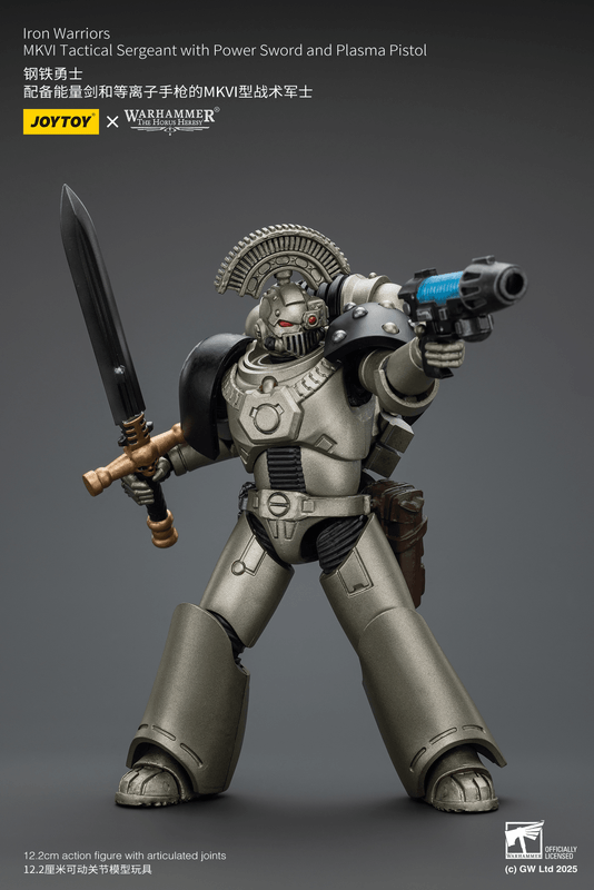 JOYTOY Iron Warriors MKVI Tactical Sergeant with Power Sword and Plasma Pistol