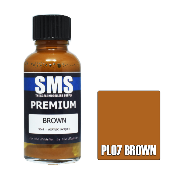 The Scale Modellers Supply (SMS) Premium BROWN 30ml | 707959820887
