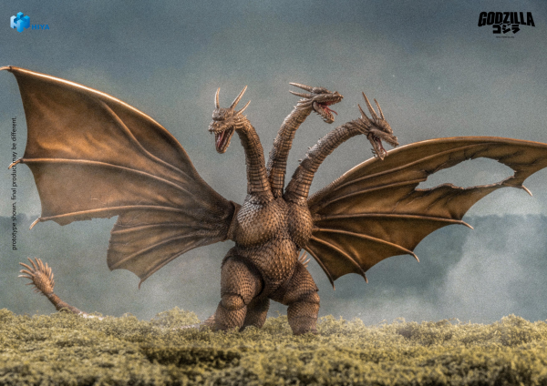 HIYA TOYS Exquisite Basic Series None Scale 10 Inch Godzilla vs. King Ghidorah King Ghidorah Battle Damaged Ver. Action Figure(6957534204395)