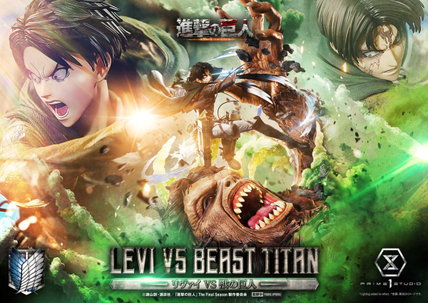 Prime 1 Studio Ultimate Premium Masterline TV animation Attack On Titan Levi versus Beast Titan Bonus Version | 4582647120069