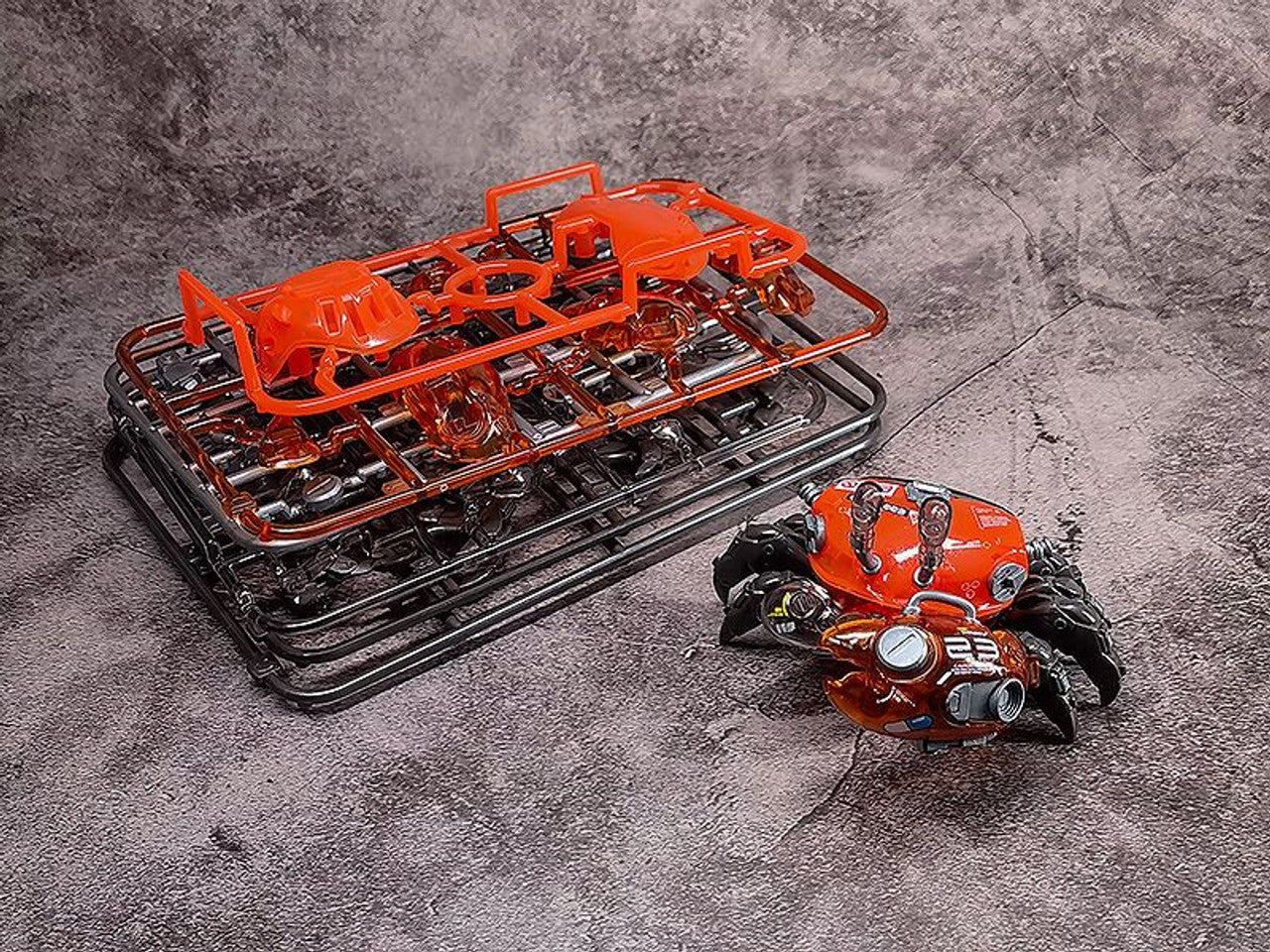 Orange Cat Industry Aquaculture Tank Series 008 Fiddler Crab (Silver Red) Model Kit | 6973848780288