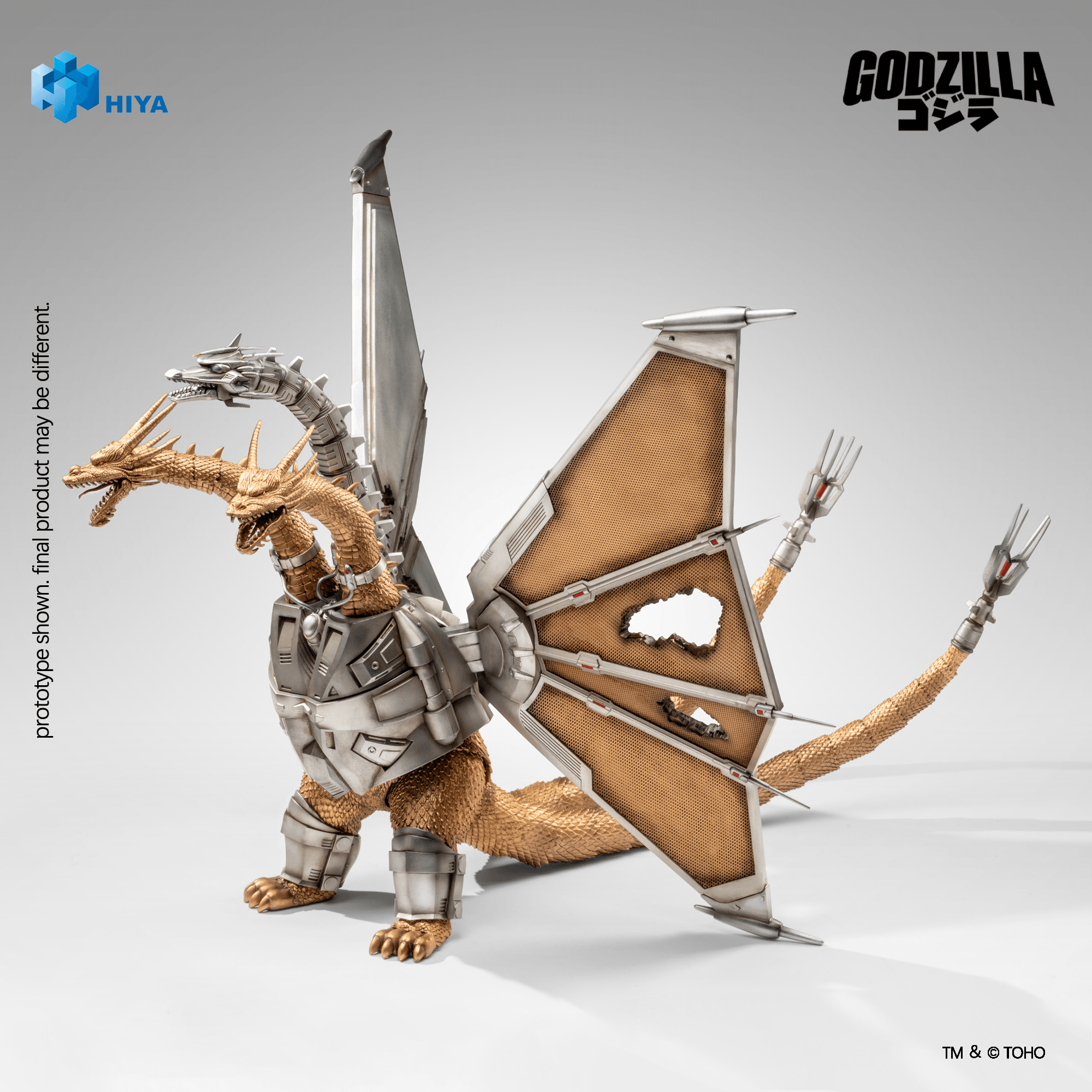 None Scale 13 Inch Godzilla vs. King Ghidorah Battle Damaged Mecha King Ghidorah Battle Damaged Action Figure