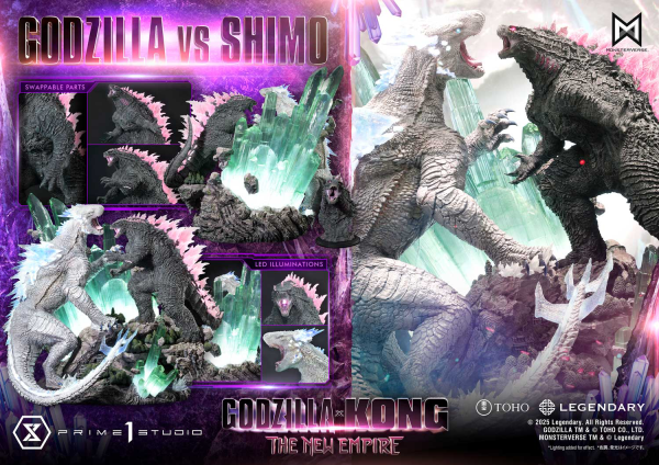 Prime 1 Studio Ultimate Diorama Masterline Godzilla x Kong: The New Empire Godzilla vs Shimo | 4582647121677