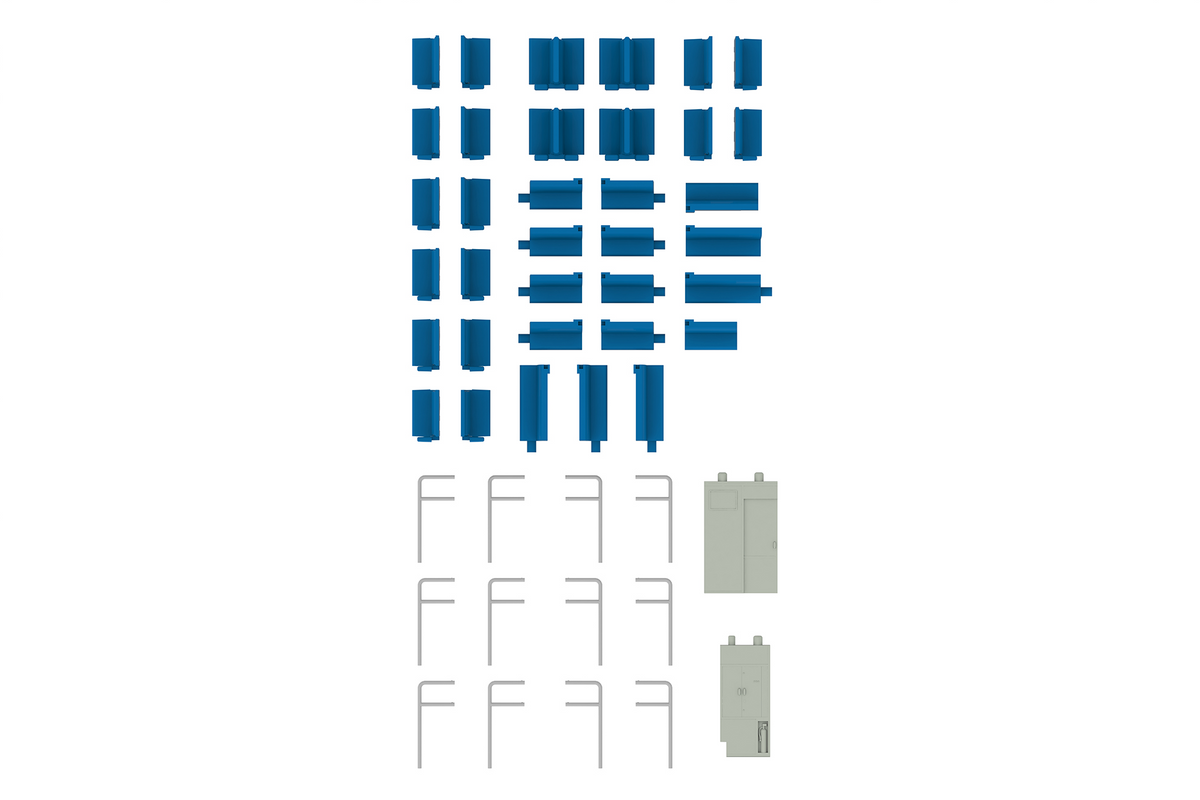 Semi-cross seat interior set A (blue)