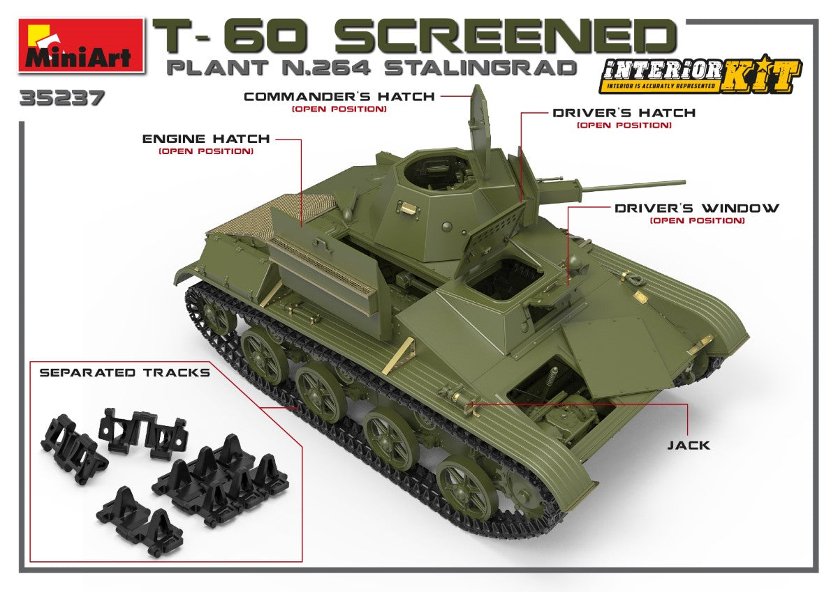 MiniArt T-60Screened(Pl. No.264,Stalingrad) Interior Kit | 4820183313102