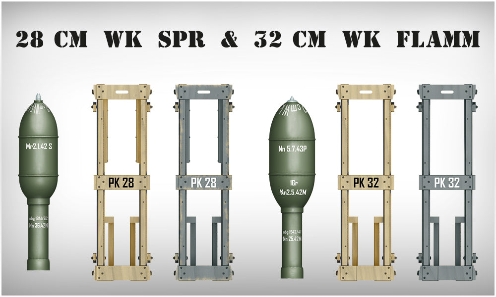 MiniArt 1/35 German Rockets 28cm WK Spr & 32cm WK Flamm | 4820183312457