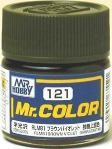 Mr Hobby Mr. Color 121 - RLM81 Brown Violet (Semi-Gloss/Aircraft) | 4973028635591