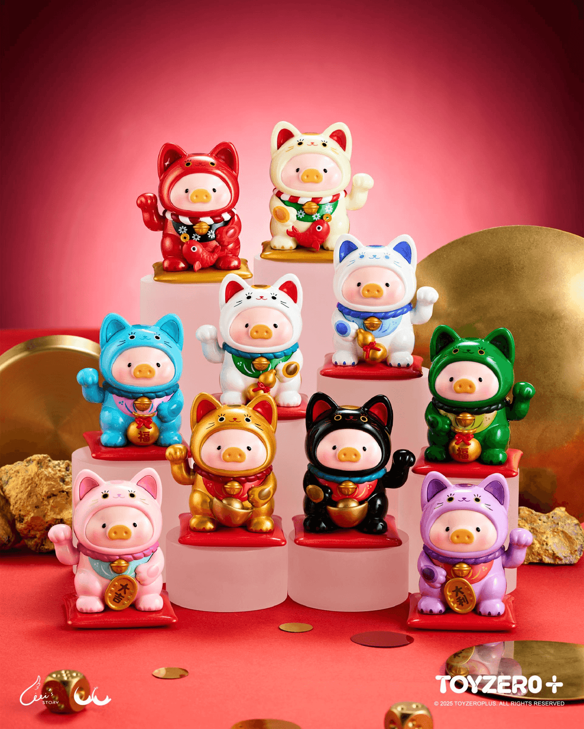 LuLu the Piggy - LUcky Cat Series (Blind Box) (Box of 8)