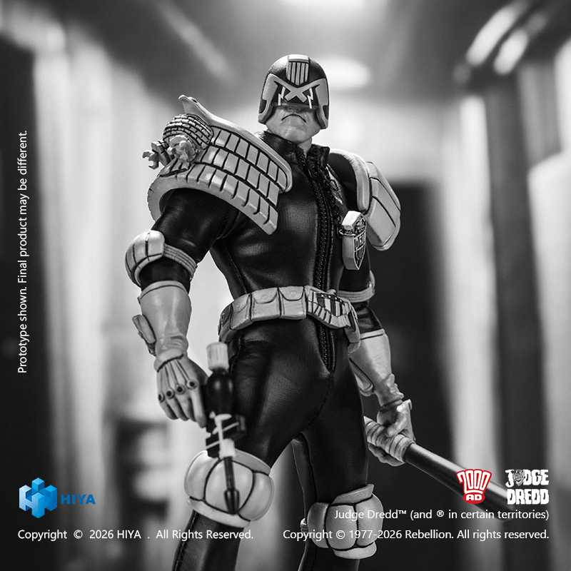 1/12 Scale 6 Inch JUDGE DREDD Judge Dredd Black&White; Ver. Action Figure
