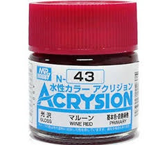 Mr Hobby Acrysion N43 - Wine Red (Gloss/Primary) | 4973028112375