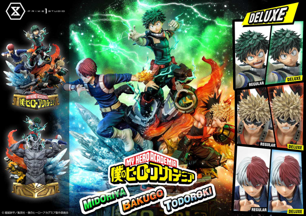 Prime 1 Studio Ultimate Premium Masterline My Hero Academia Midoriya, Bakugo & Todoroki Deluxe Version | 4582535945804