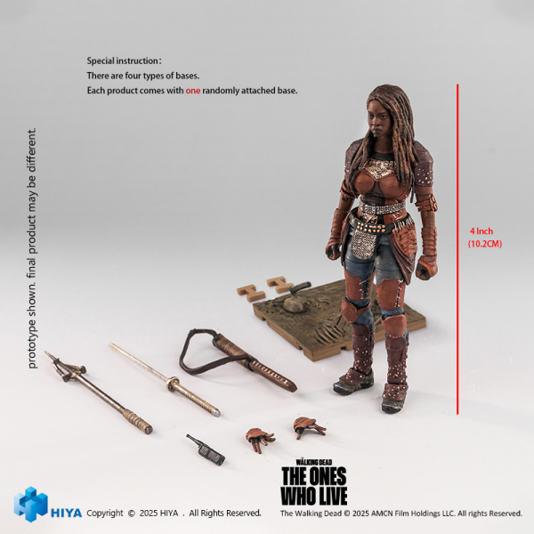 HIYA TOYS Exquisite Mini Series 1/18 Scale The Walking Dead Michonne Action Figure | 6957534203589