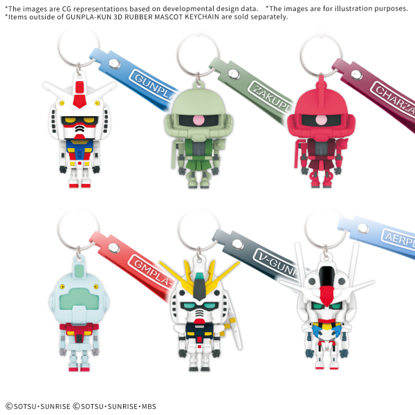 GUNPLA-KUN 3D RUBBER MASCOT KEYCHAIN | 4573102683847