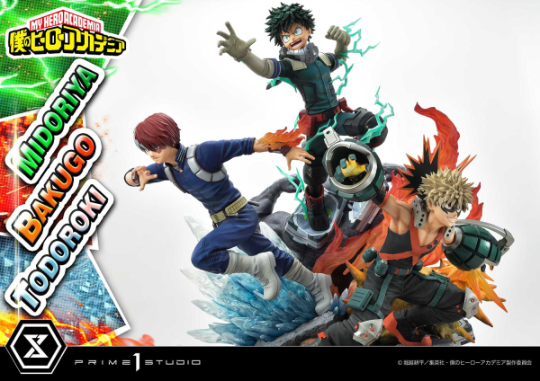 Prime 1 Studio Ultimate Premium Masterline My Hero Academia Midoriya, Bakugo & Todoroki Deluxe Version | 4582535945804