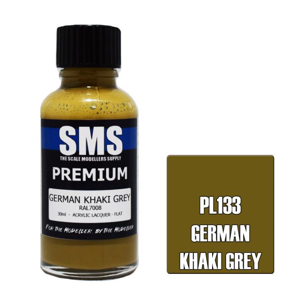 The Scale Modellers Supply (SMS) Premium GERMAN KHAKI GREY RAL7008 30ml(787099994532)(787099994532)