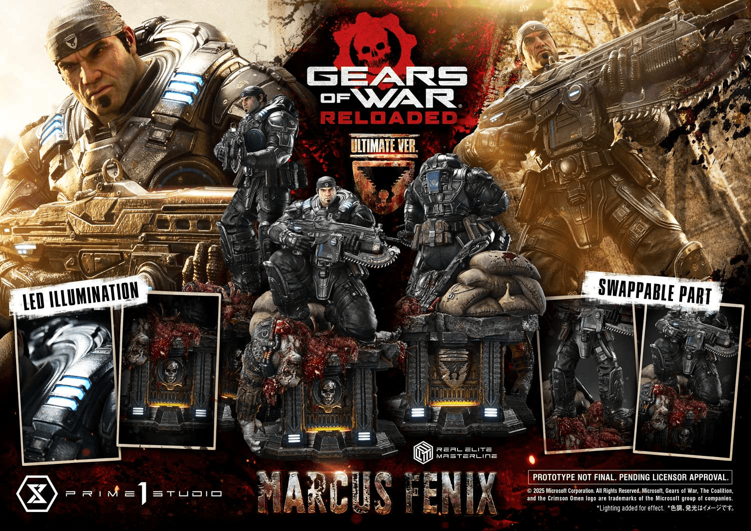 Real Elite Masterline Gears of War: Reloaded Marcus Fenix Ultimate Version | 4582647123480