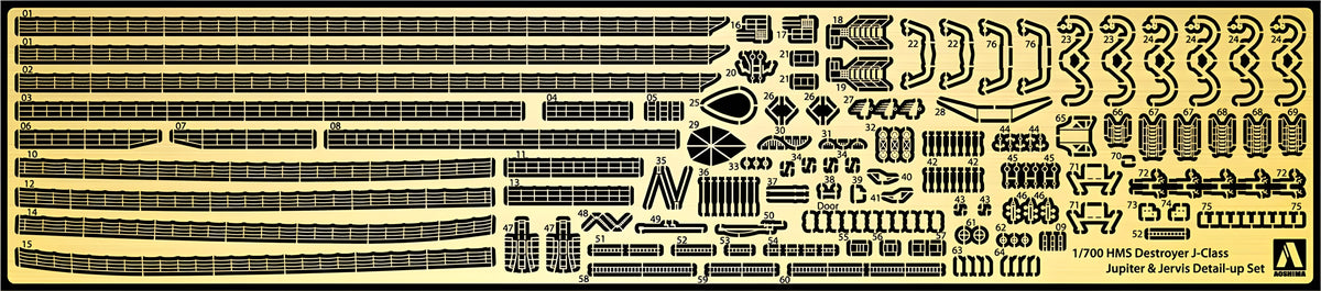 Aoshima 1/700 HMS Destroyer DETAIL UP Parts Set