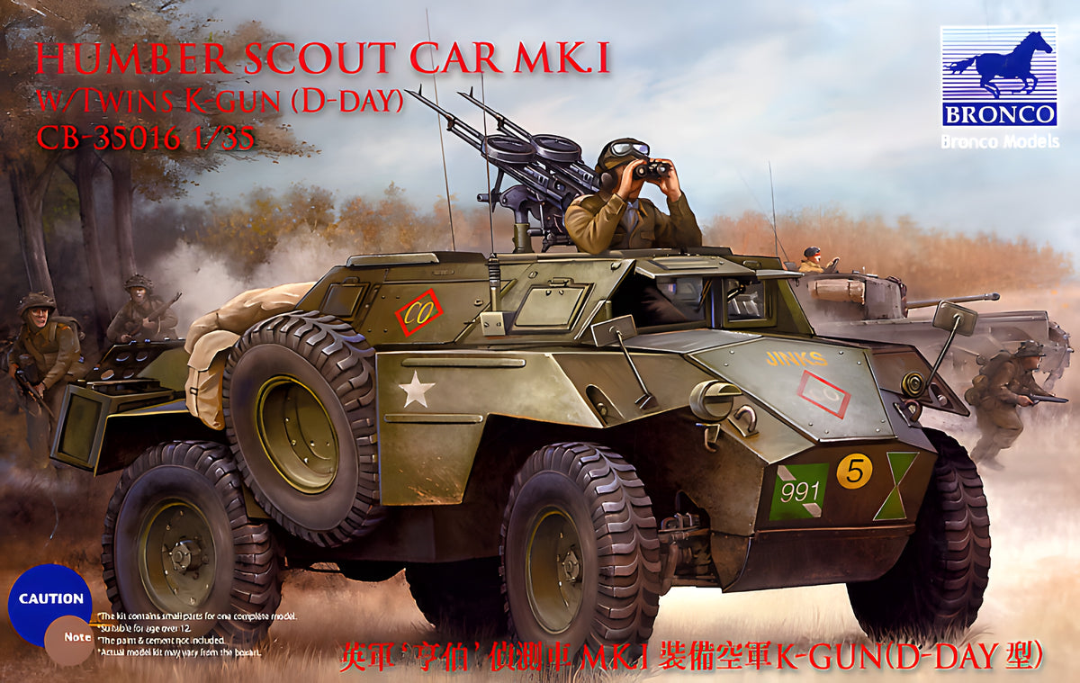Bronco Models 1/35 Humber Scout Car Mk. I w/ Twin K-Gun D-Day Ver Armoured Car