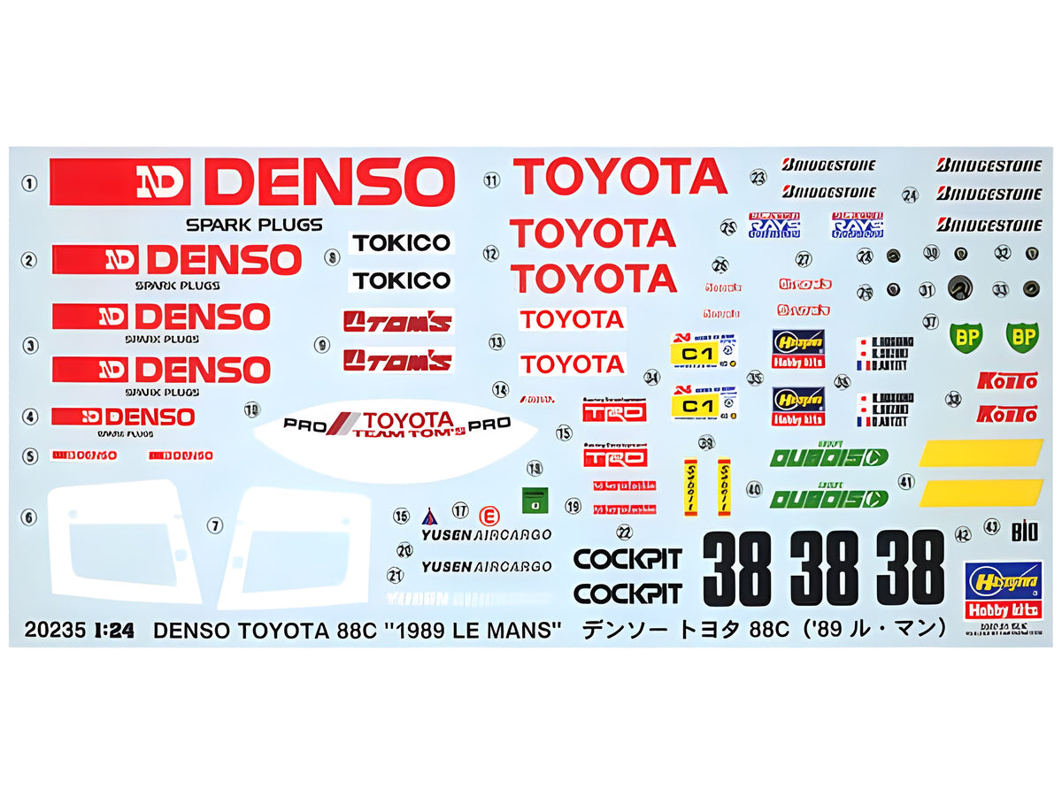 Hasegawa 1/24 Denso Toyota 88C ('89) Le Mans Scale Kit 2019 re-issue