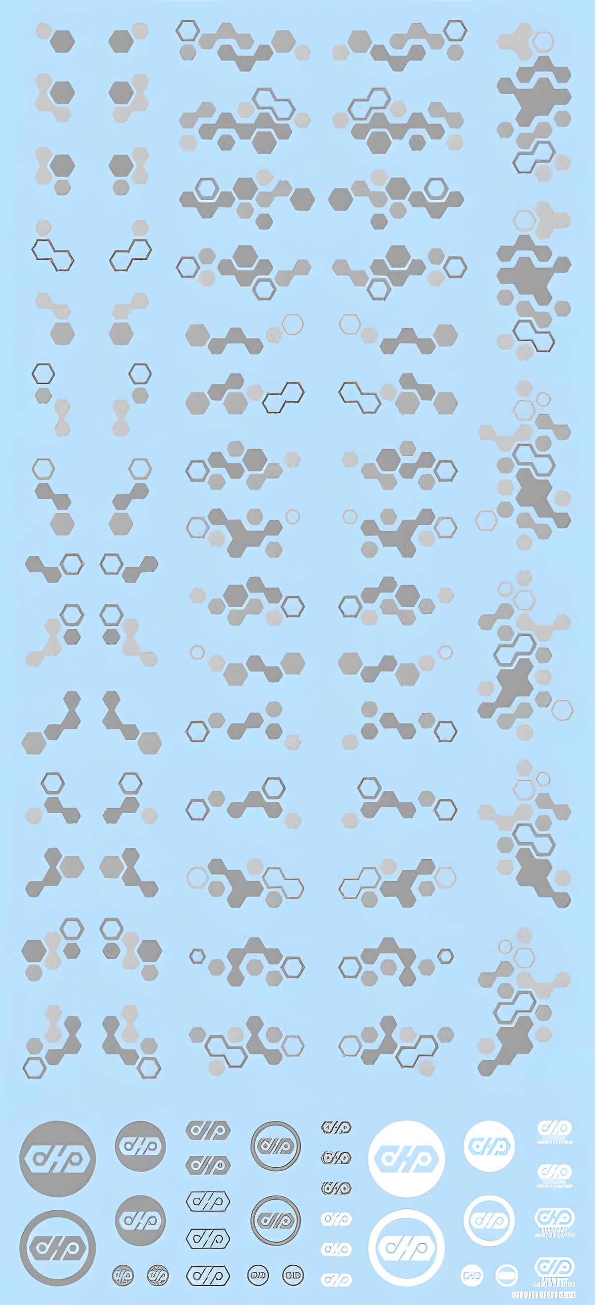 HiQ Parts Hex Camouflage Decal 2 Gray (1 sheet)