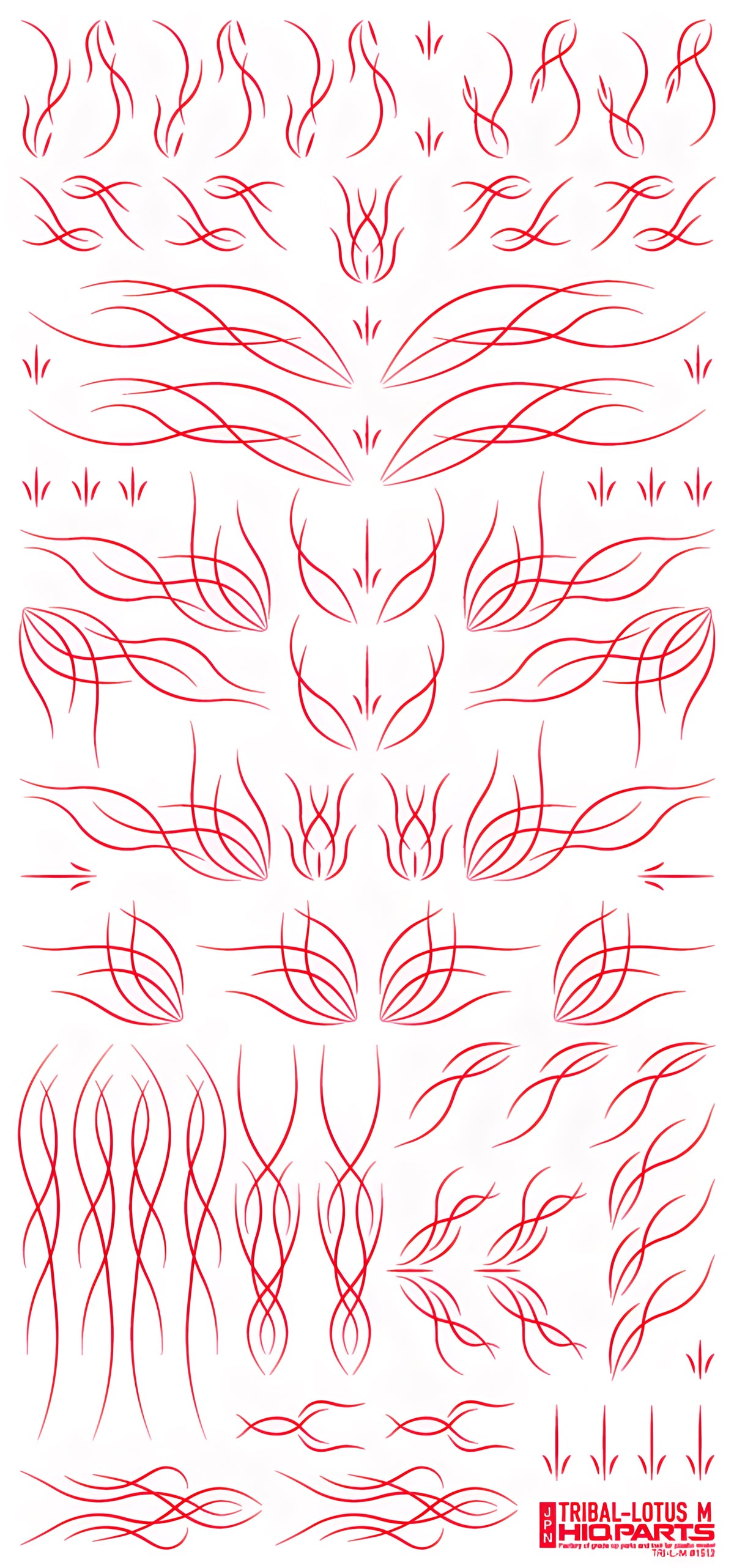 HiQ Parts Tribal Lotus M Red (1pc)
