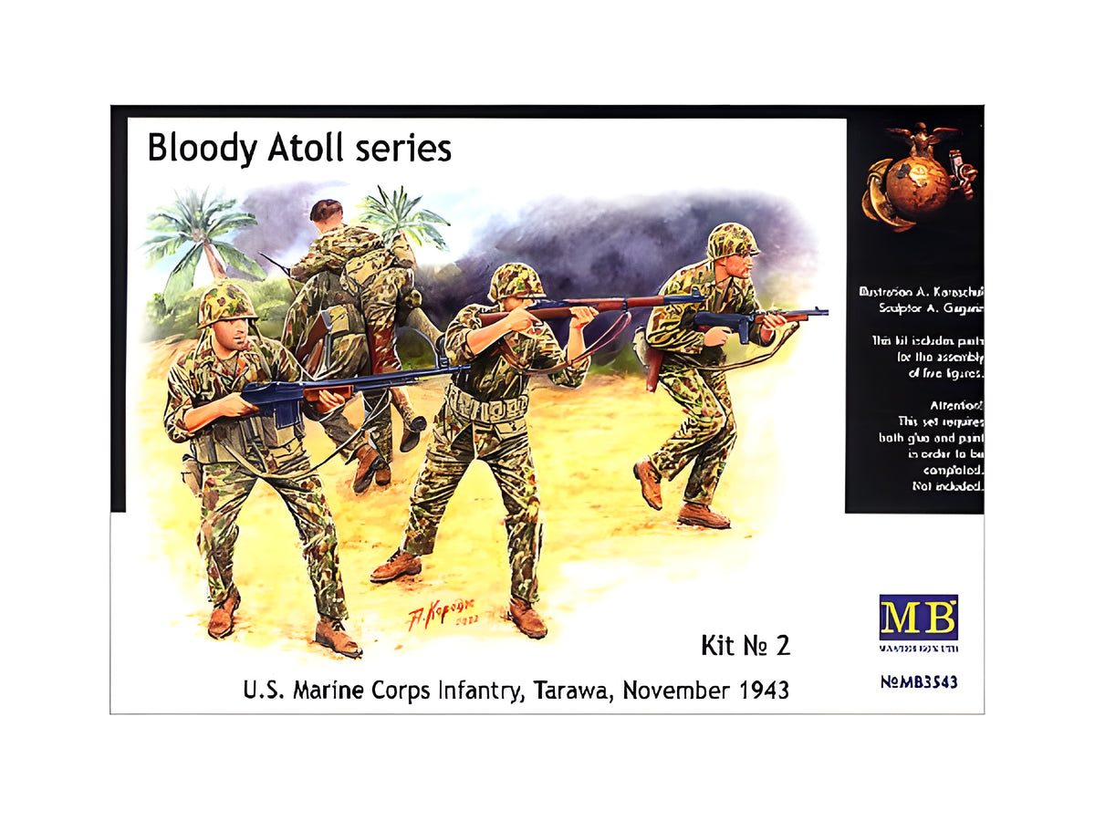 MASTER BOX 1/35 Bloody Atoll series. Kit No 2, US Marine Corps Infantry, Tarawa, November 1943