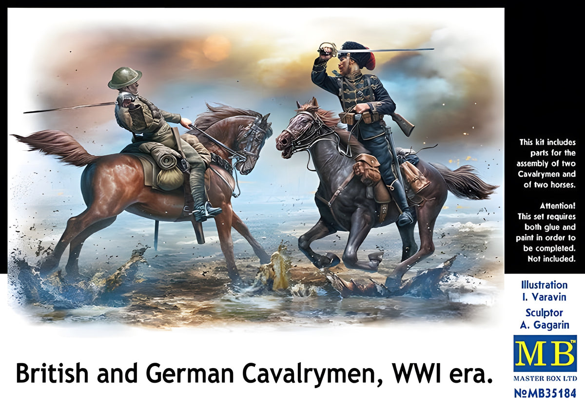 MASTER BOX 1/35 British and German Cavalrymen, WWI era
