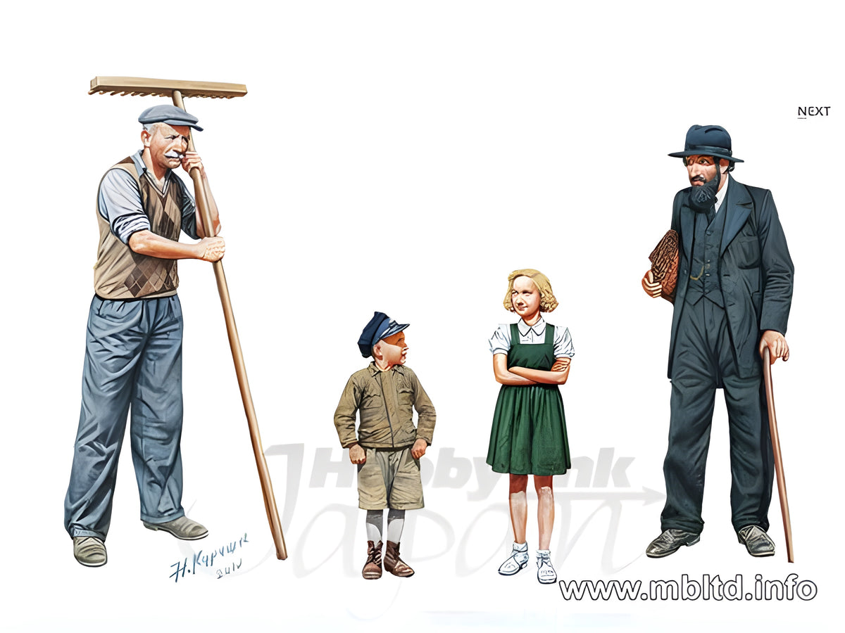 MASTER BOX 1/35 Civilians, Western region, WW II era