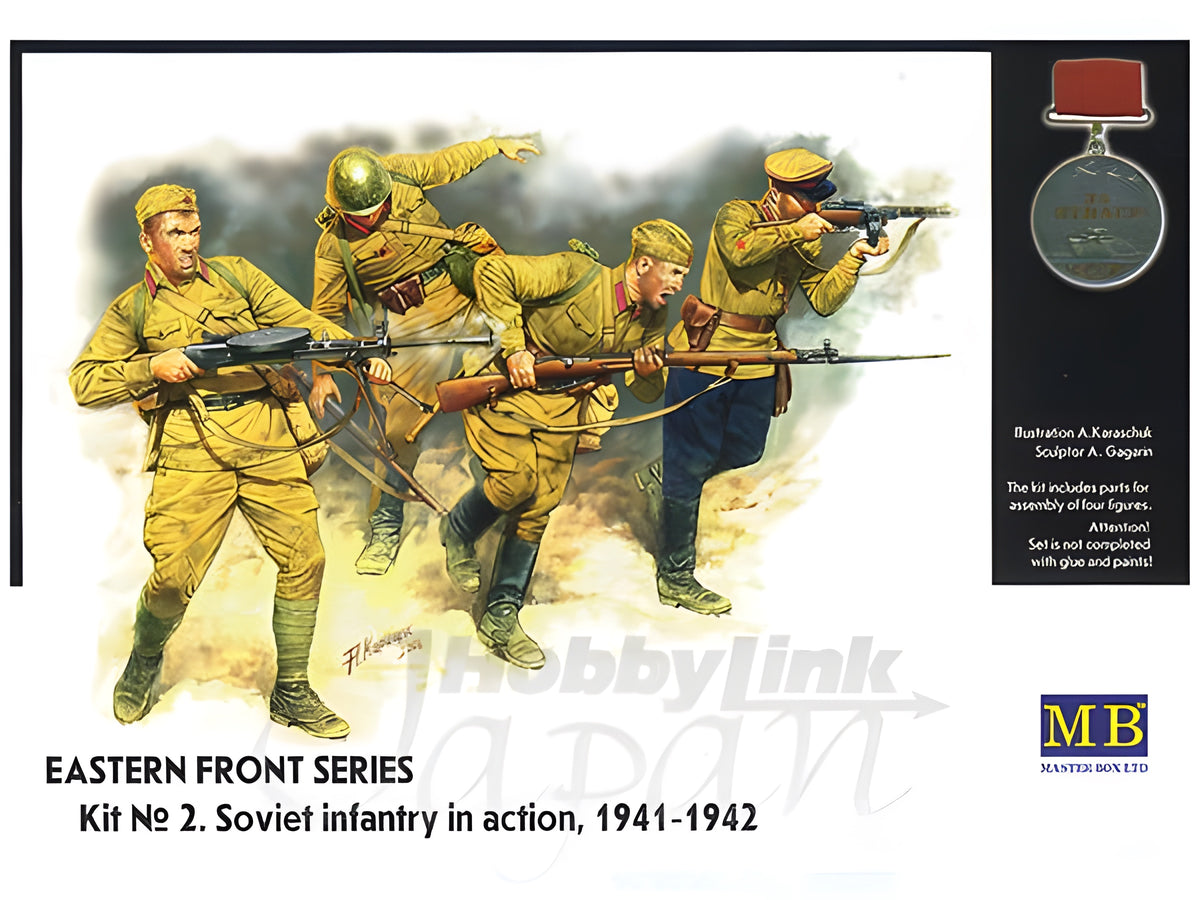MASTER BOX 1/35 Eastern Front Series. Kit No 2. Soviet Infantry in action, 1941-1942