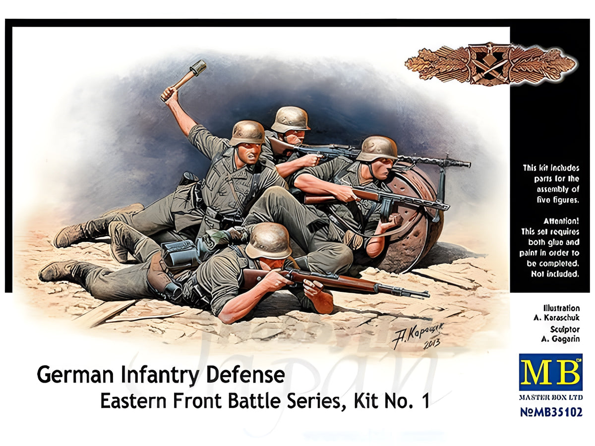 MASTER BOX 1/35 German Infantry Defense, Eastern Front Battle Series, Kit No.1