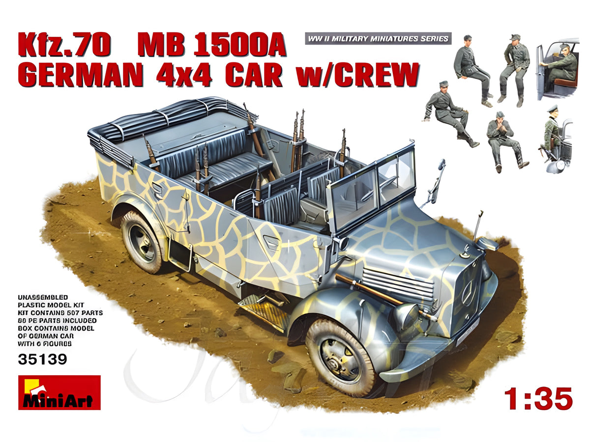 MiniArt 1/35 Kfz.70 (MB 1500A) German 4x4 Car w/Crew