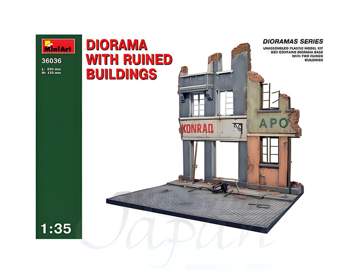 MiniArt Diorama w/Ruined Buildings (1/35)