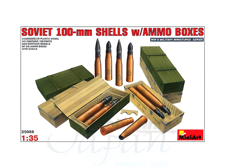 MiniArt Soviet 100-mm Shells w/ Ammo Boxes (1/35)