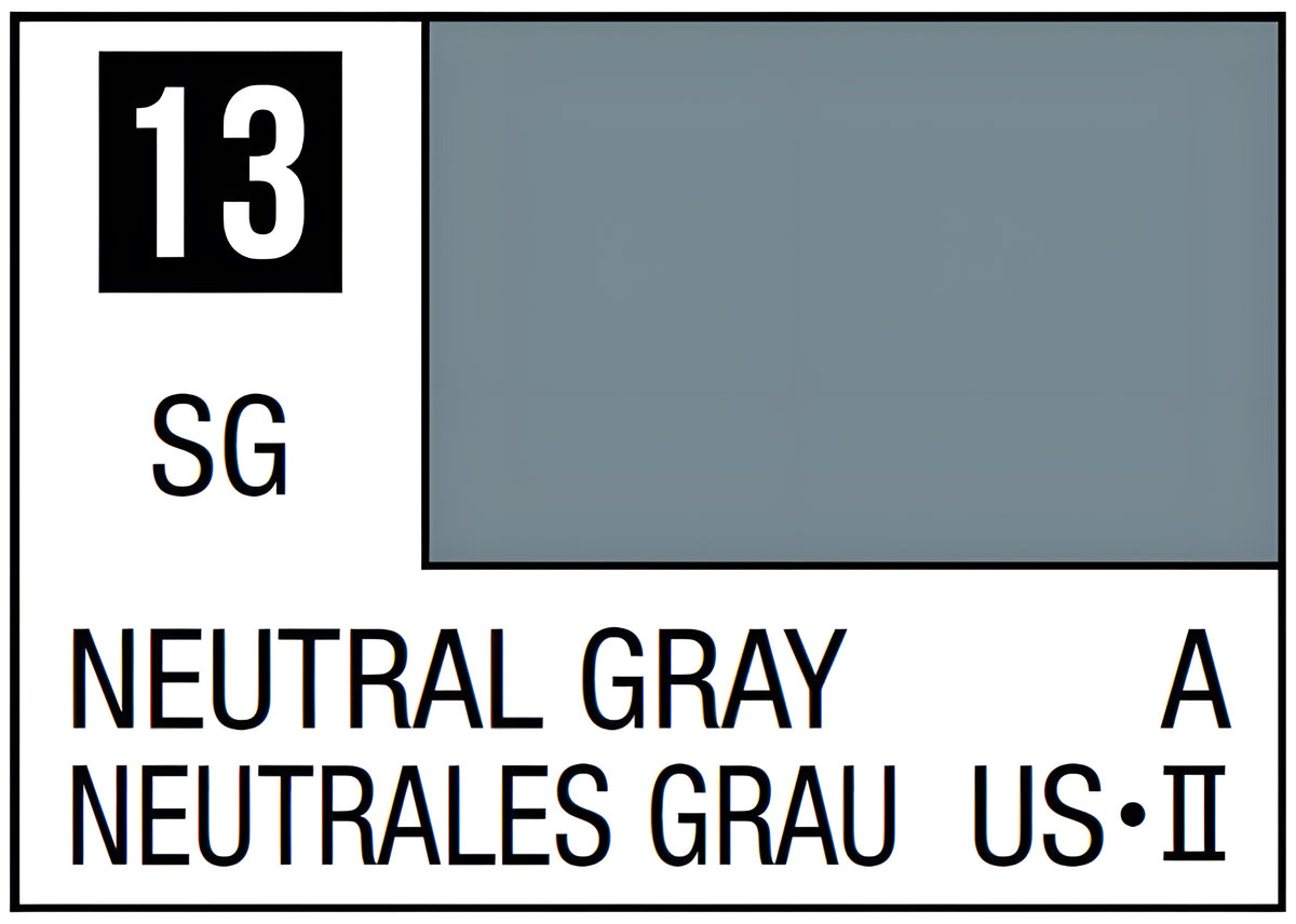 Mr Hobby Mr. Color 13 - Neutral Gray (Semi-Gloss/Aircraft) - 10ml