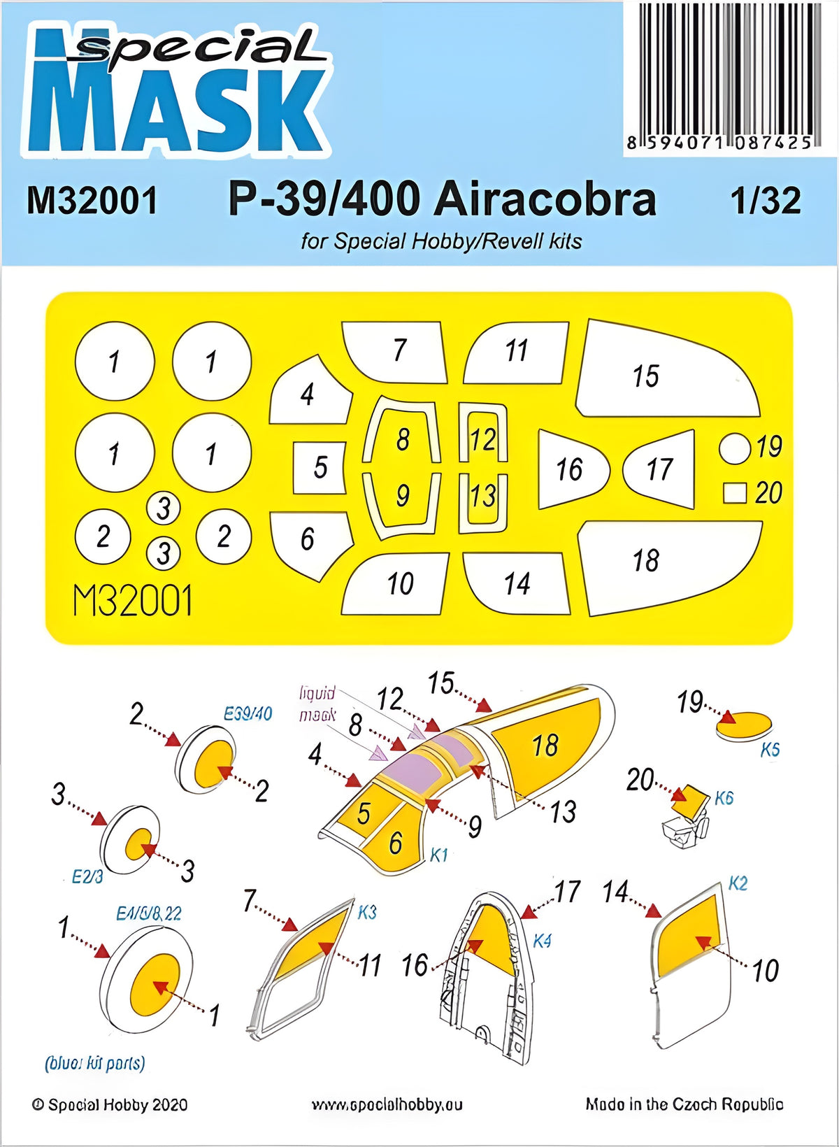 Special Hobby 1/32 P-39 Airacobra Mask