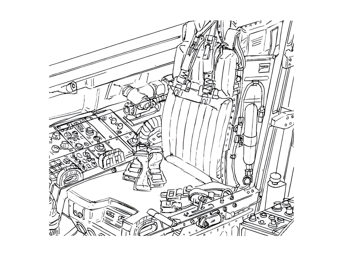 FineMolds 1/72 Modern Aircraft Seatbelt Set #2 (F-15 & F-16)
