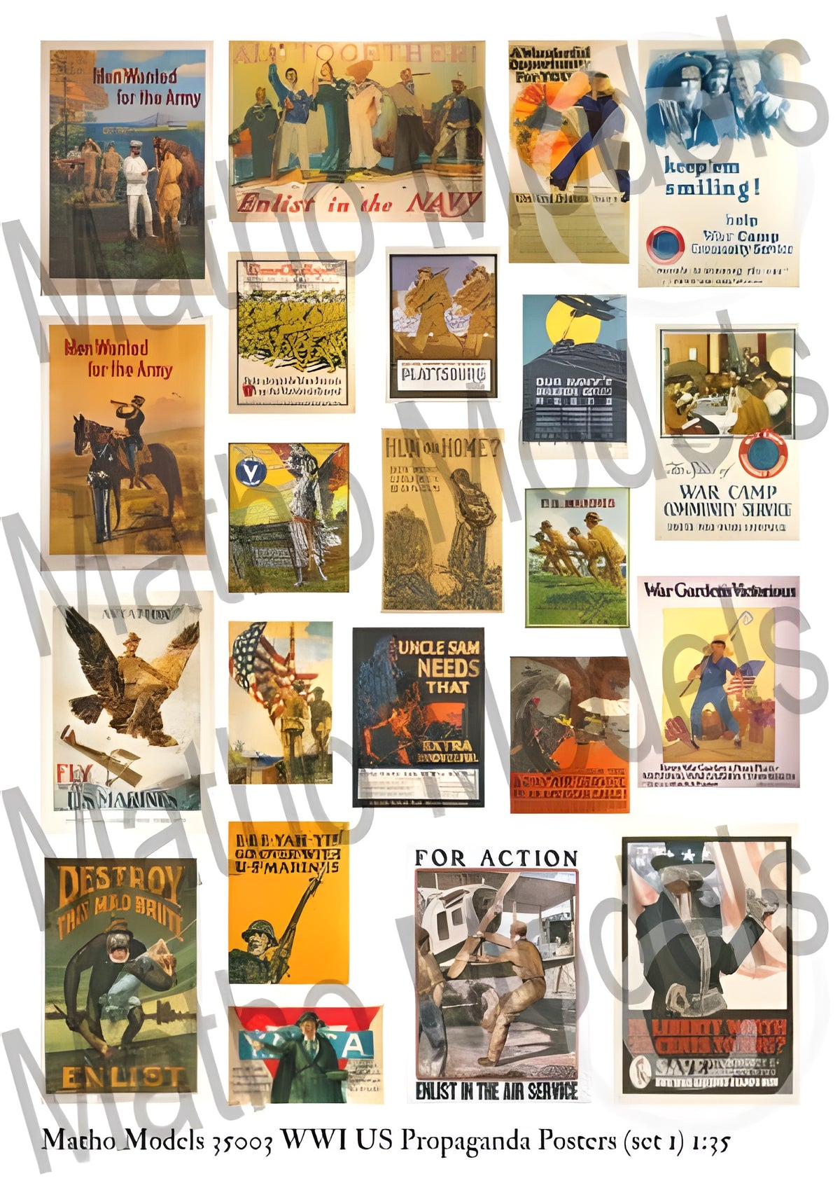Matho 1/35 WWI US Propaganda Posters (set 1)