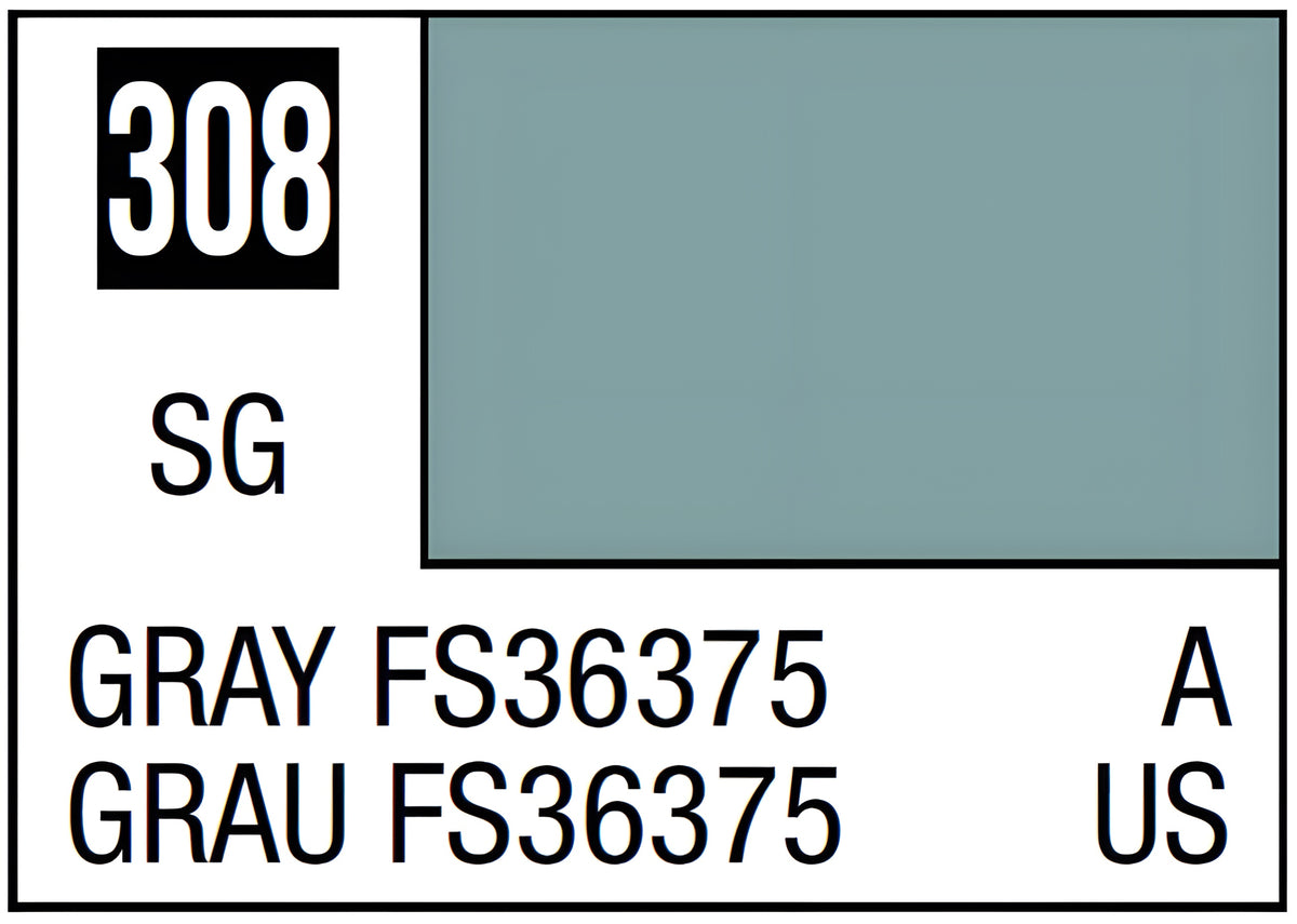 Mr Hobby Mr. Color 308 Gray FS36375 (Semi-Gloss/Aircraft)