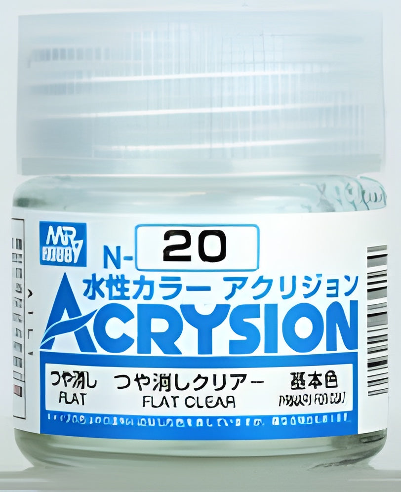 Mr Hobby Acrysion N20 - Flat Clear (Flat/Primary-For Coat)