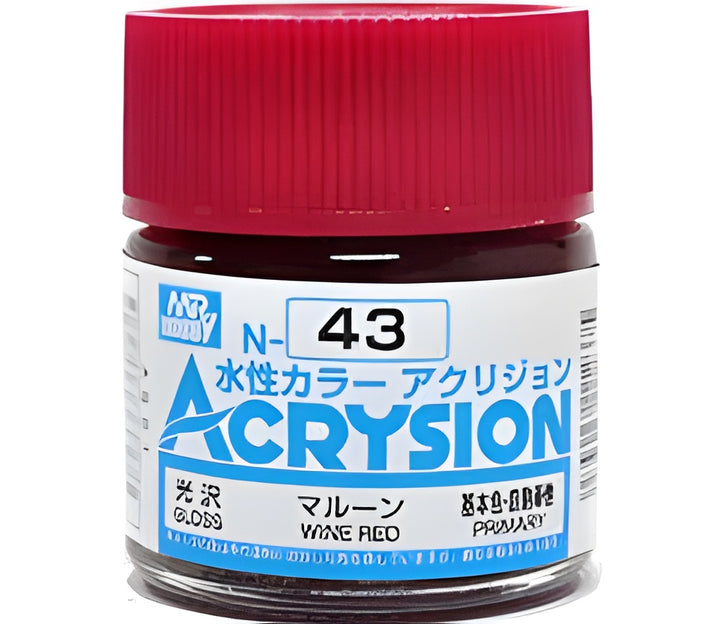 Mr Hobby Acrysion N43 - Wine Red (Gloss/Primary)