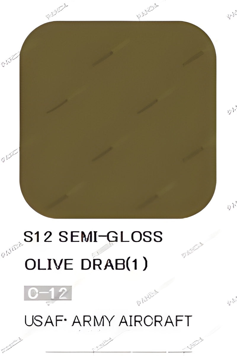 Mr Hobby Mr Color Spray - S12 Olive Drab 1 (Semi-Gloss/Aircraft)