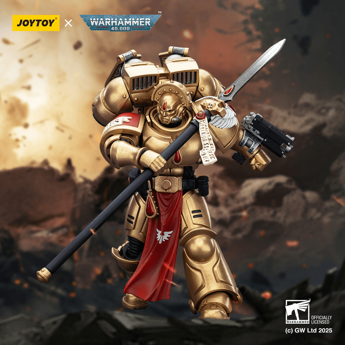 Blood Angels Sanguinary Guard 2 with Angelus Boltgun and Encarmine Spear | 6927054401857