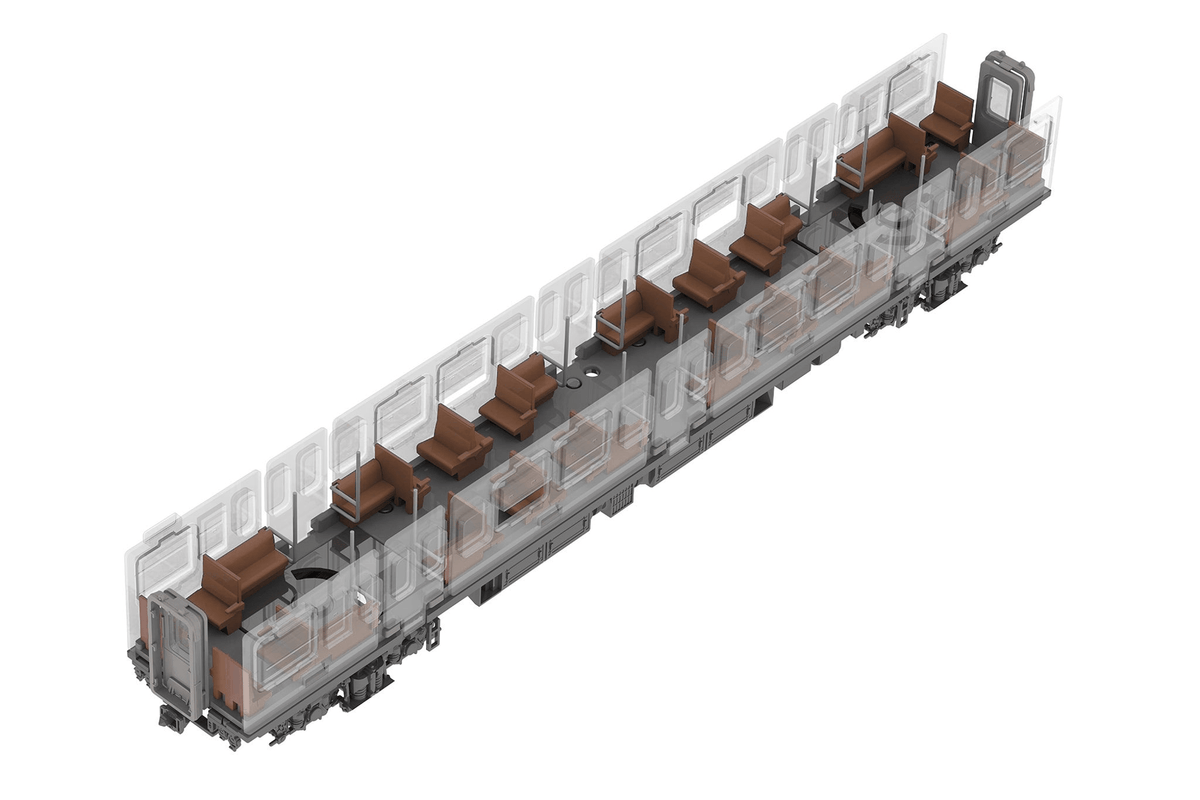 Semi-cross seat interior set A (brown)