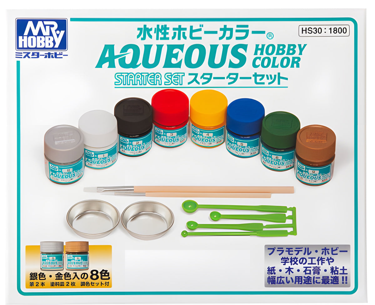 Mr Hobby NEW AQUEOUS HOBBY COLOR STARTER SET