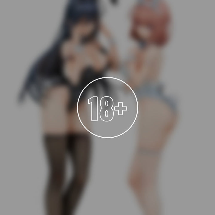 Black Bunny Aoi and White Bunny Natsume 2 Figure Set - 18+ adults only cover